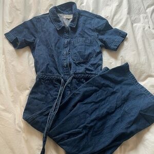 Madewell Denim Wide Leg Boiler Jumpsuit